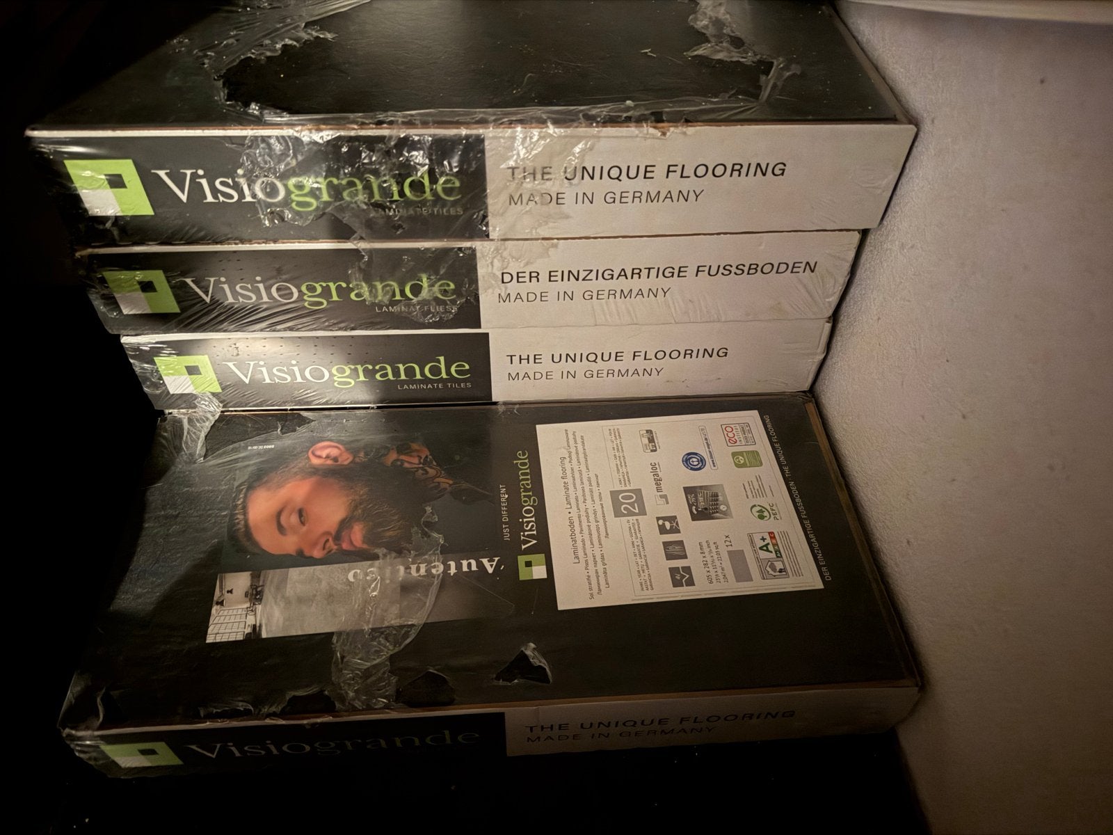 Visio Grande Laminaat Vloertegels - Zwart Leisteen Look, Ophalen, Nieuw, Zwart, Laminaat