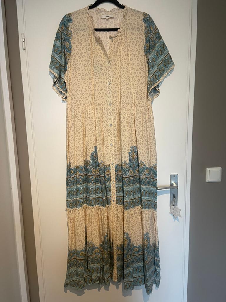 Jaase zwierige maxi jurk maat XL / XXL, Kleding | Dames, Jurken, Beige, Maat 46/48 (XL) of groter, Ophalen of Verzenden, Zo goed als nieuw