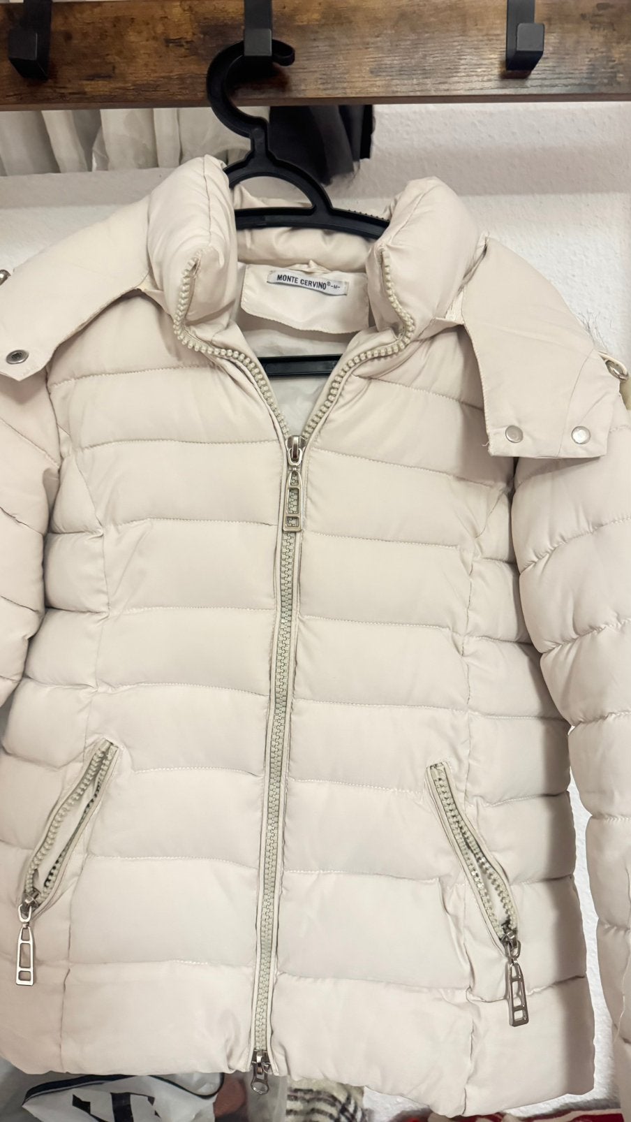 Chique Off-White / Crème Winterjas - Maat Small (S) ️, Ophalen of Verzenden, Zo goed als nieuw, Maat 36 (S), Wit