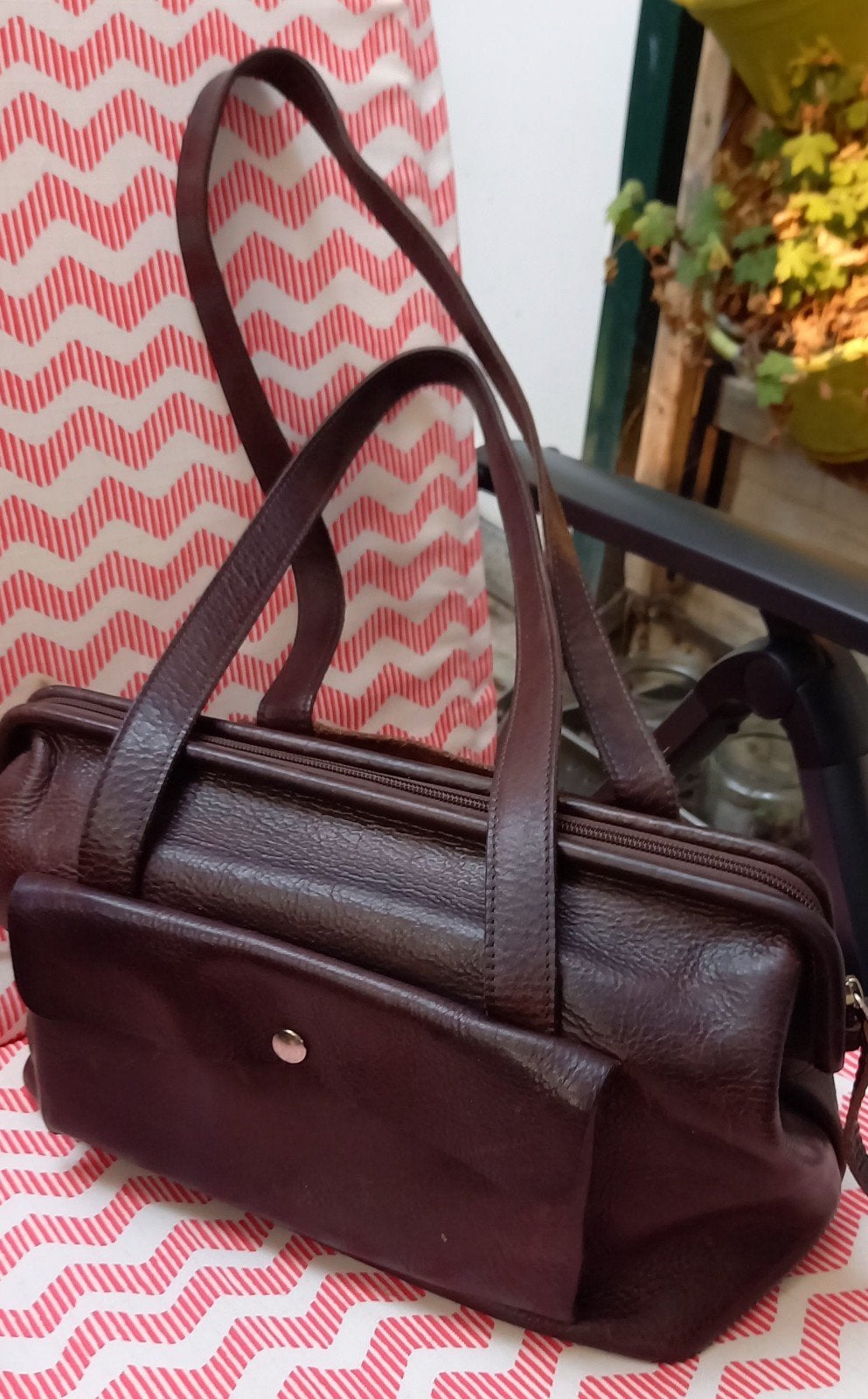 Keecie, leren tas, Room service, donkerbruin, Verzenden, Gebruikt, Bruin, Handtas