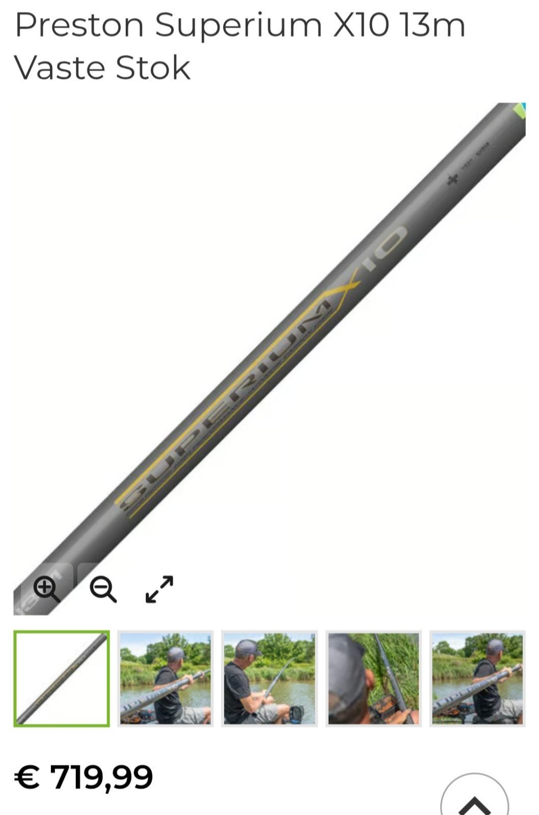 Preston Superium X10 13m Vaste Stok - Zo goed als nieuw, Watersport en Boten, Ophalen, Zo goed als nieuw, Vaste hengel