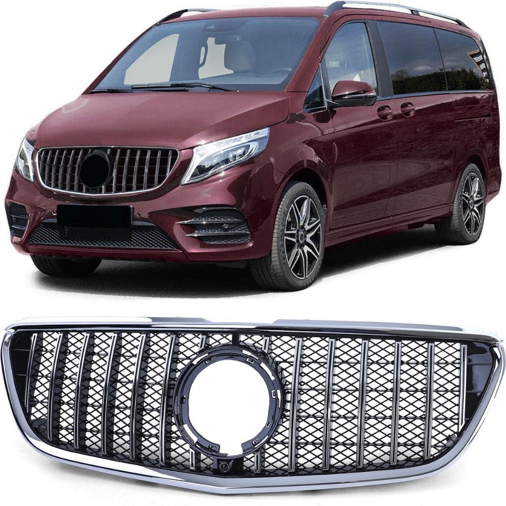 Mercedes-Benz V-Class W447| GT-R GRILLE | 2014-2019 | Chrome, Ophalen of Verzenden