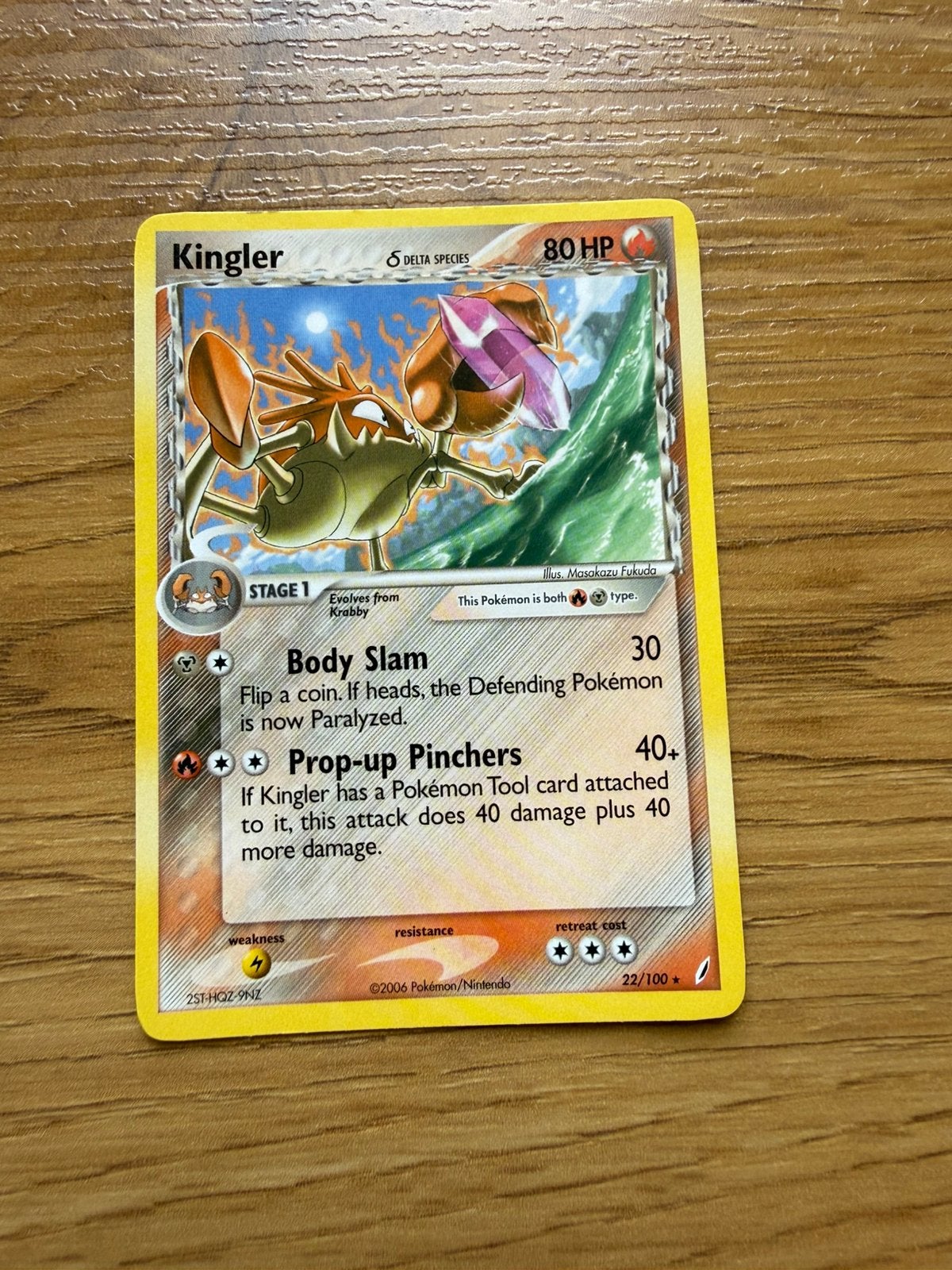 Kingler - Pokemon kaart, Ophalen of Verzenden, Zo goed als nieuw