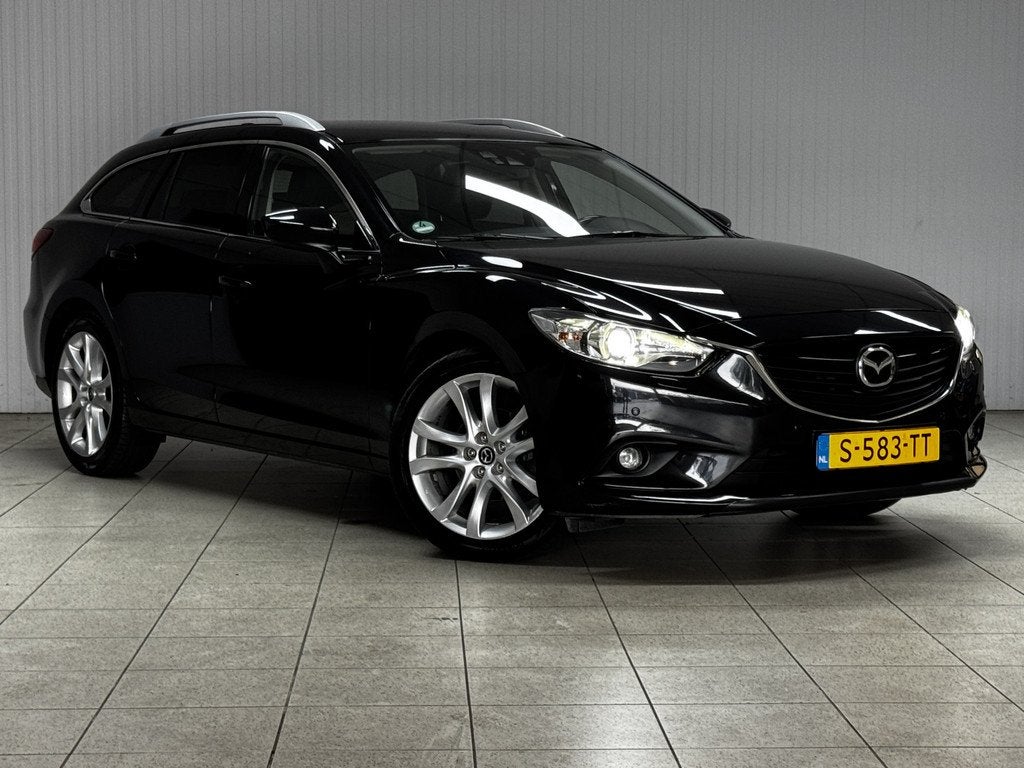 Mazda 6 Sportbreak 2.5 GT-M/ Automaat/ Trekhaak/ Camera/ Sto, Auto's, Mazda, Euro 5, Gebruikt, 6 sportbreak, Zwart