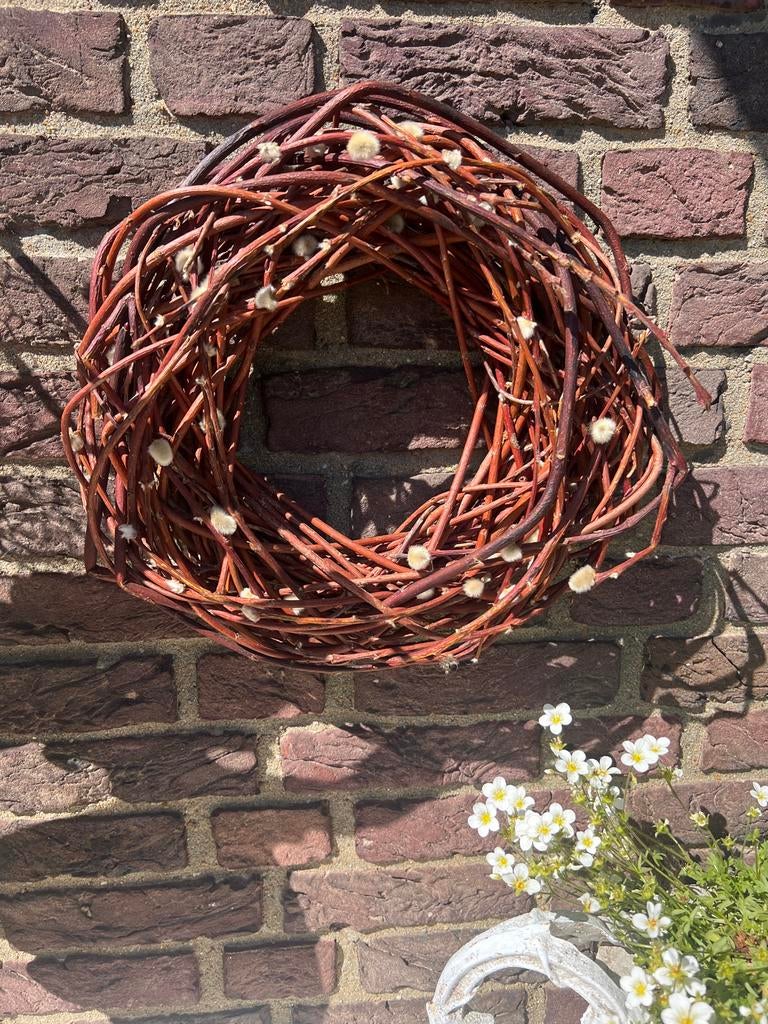 Wilgenkrans - Natuurlijke Decoratie voor Huis en Tuin, Ophalen of Verzenden, Gebruikt