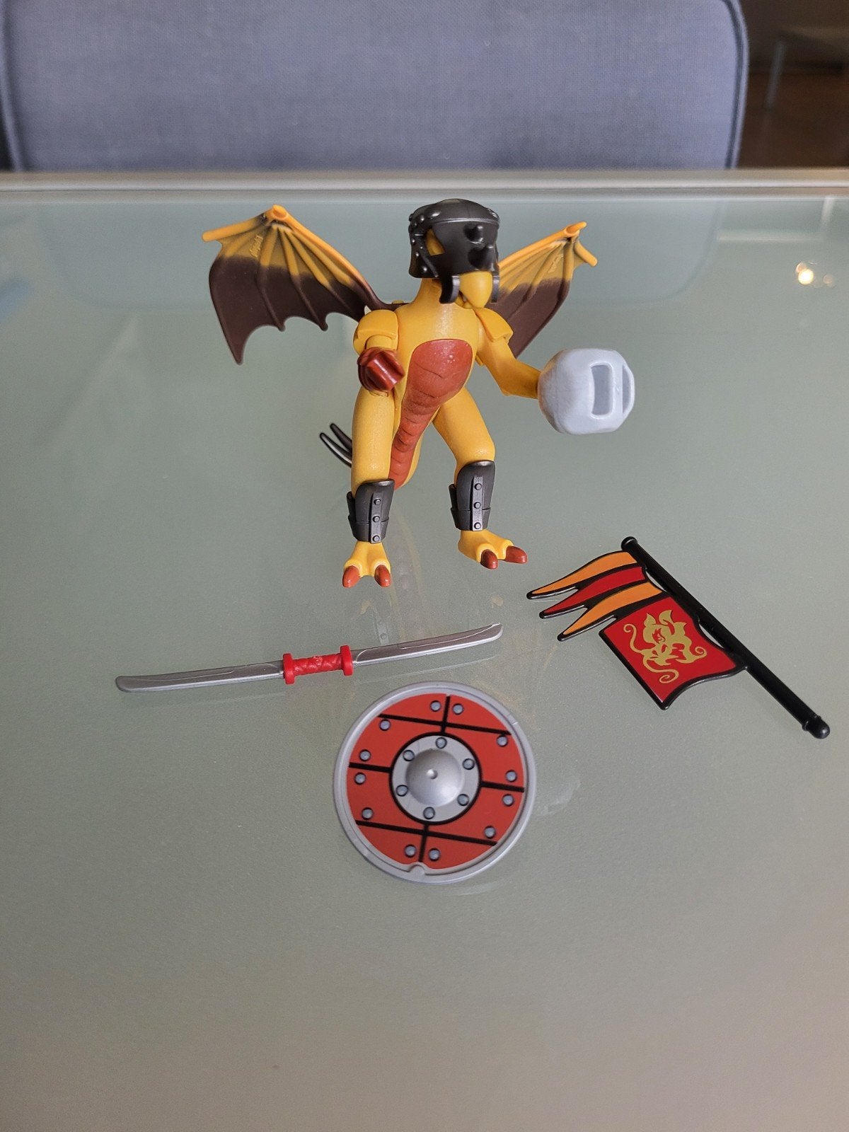 Playmobil Draak met ridderuitrusting en accessoires, Ophalen of Verzenden, Zo goed als nieuw