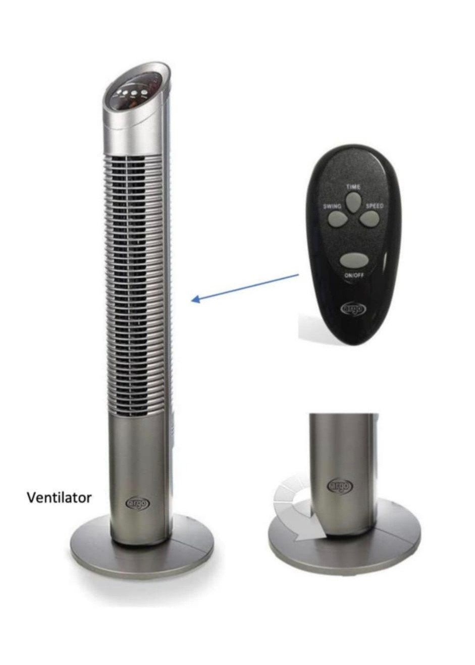Zomer tip!! Zwenkbare Torenventilator met Afstandsbediening, Ophalen of Verzenden, Ventilator met afstandsbediening, Nieuw, Torenventilator