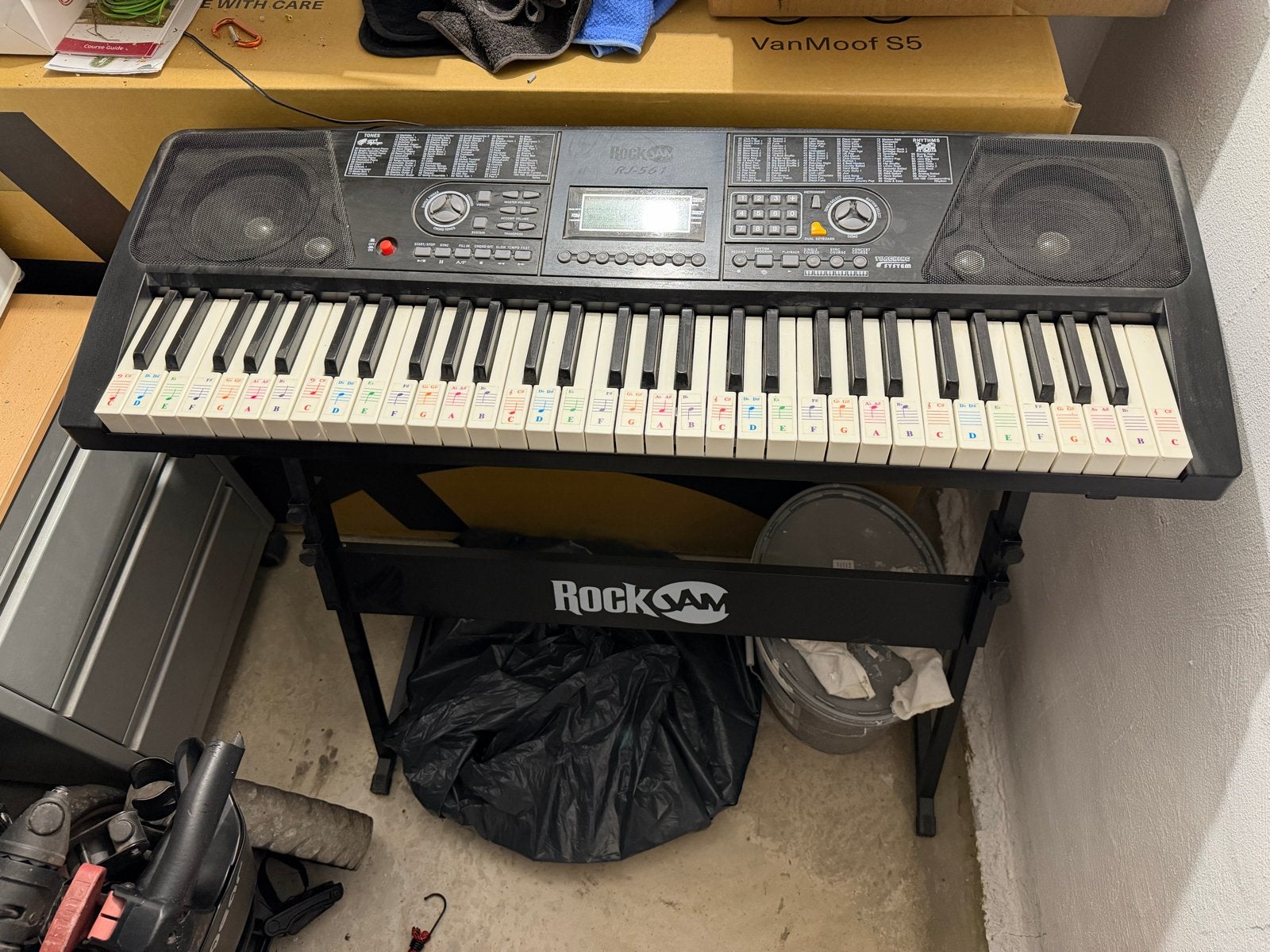 RockJam RJ654 digitale keyboard met standaard en stoel, Muziek en Instrumenten, Keyboards, Overige merken, 61 toetsen, Ophalen of Verzenden