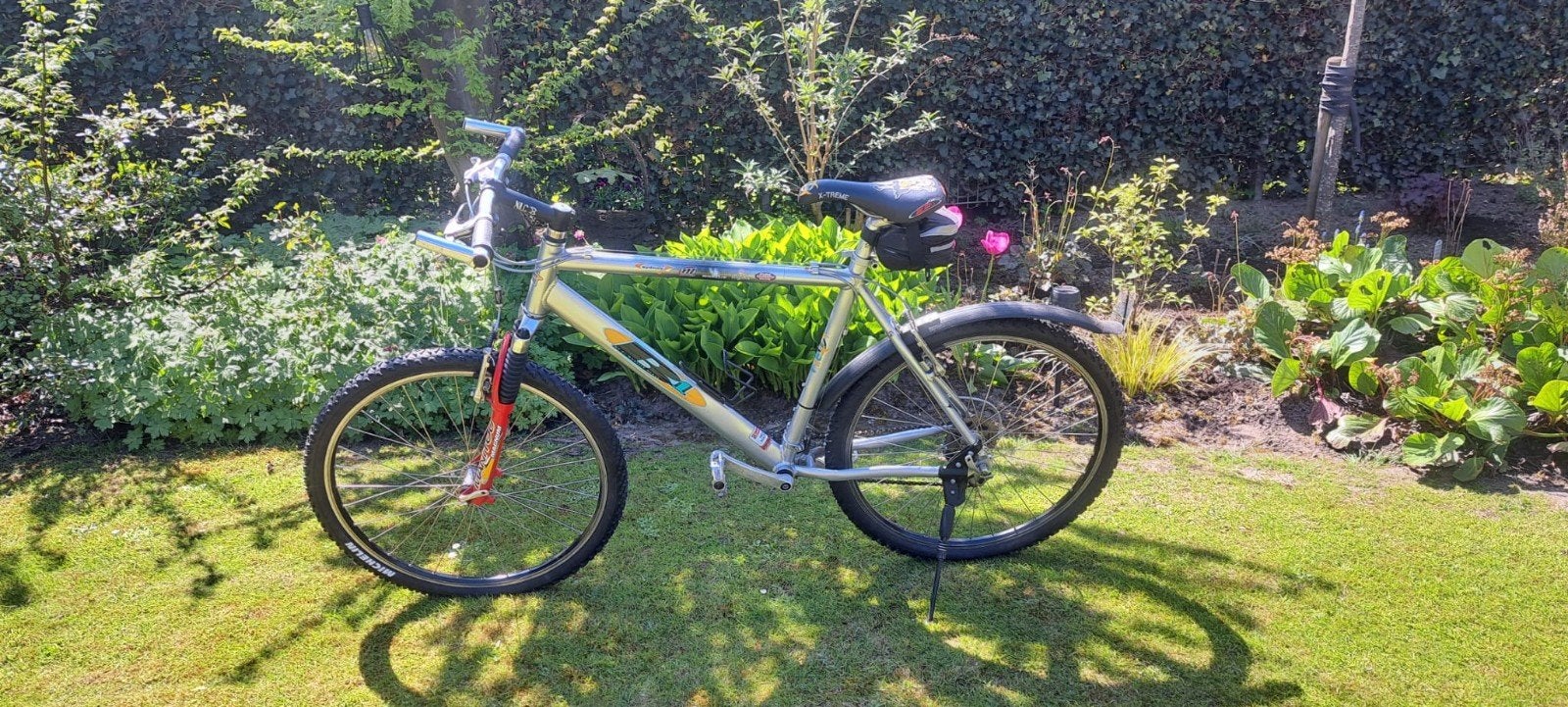 Sportieve aluminium mountainbike met zadeltasje, Gebruikt, Hardtail, 53 tot 57 cm, Ophalen