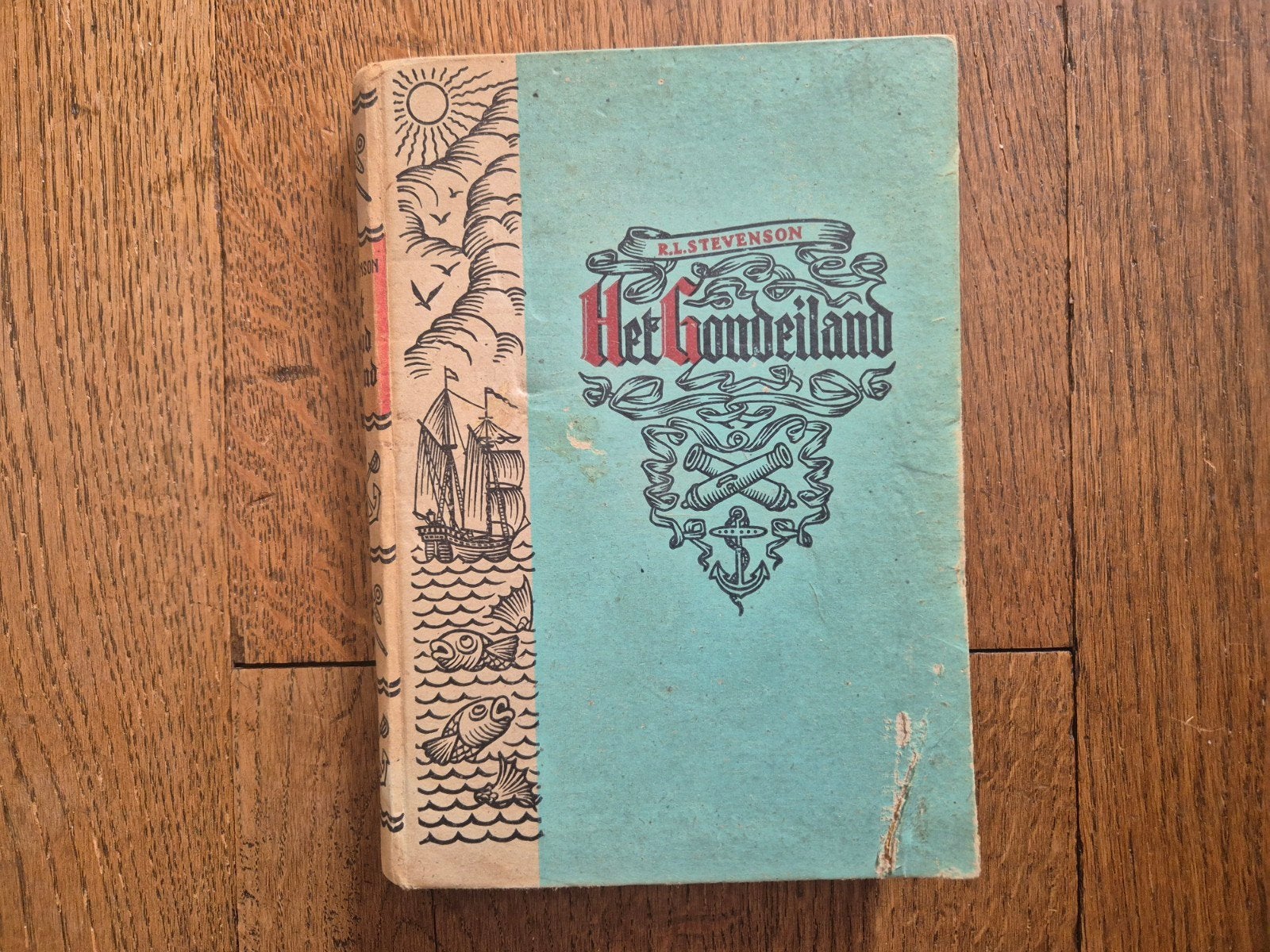 Het Goudeiland - R.L. Stevenson (1935), Ophalen of Verzenden, Gelezen, R.L. Stevenson