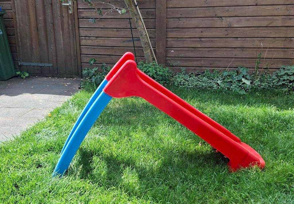 Kinderglijbaan - rood/blauw, Ophalen, Gebruikt