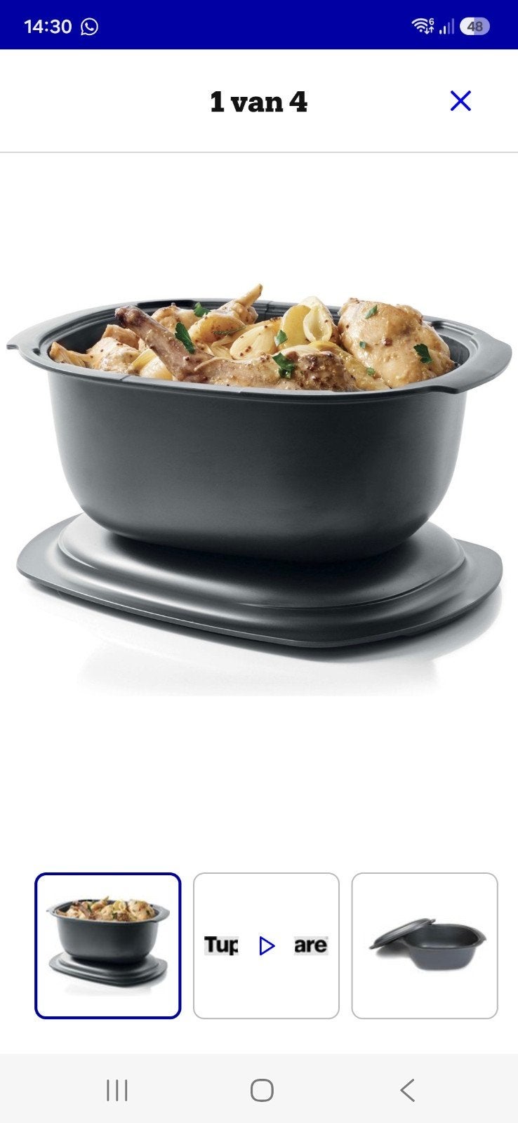 Tupperware Ultra Pro Ovenschaal 3.5L met deksel, Gebruikt, Overige kleuren, Schaal, Geschikt voor vriezer