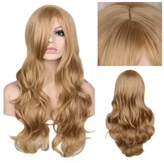 Synthetische pruik lang golvend haar - Blond (68cm lang), Ophalen of Verzenden, Nieuw, Pruik of Haarverlenging