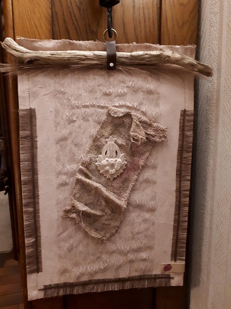 Wanddoek kalkdoek wandkleed sober beige, Ophalen of Verzenden