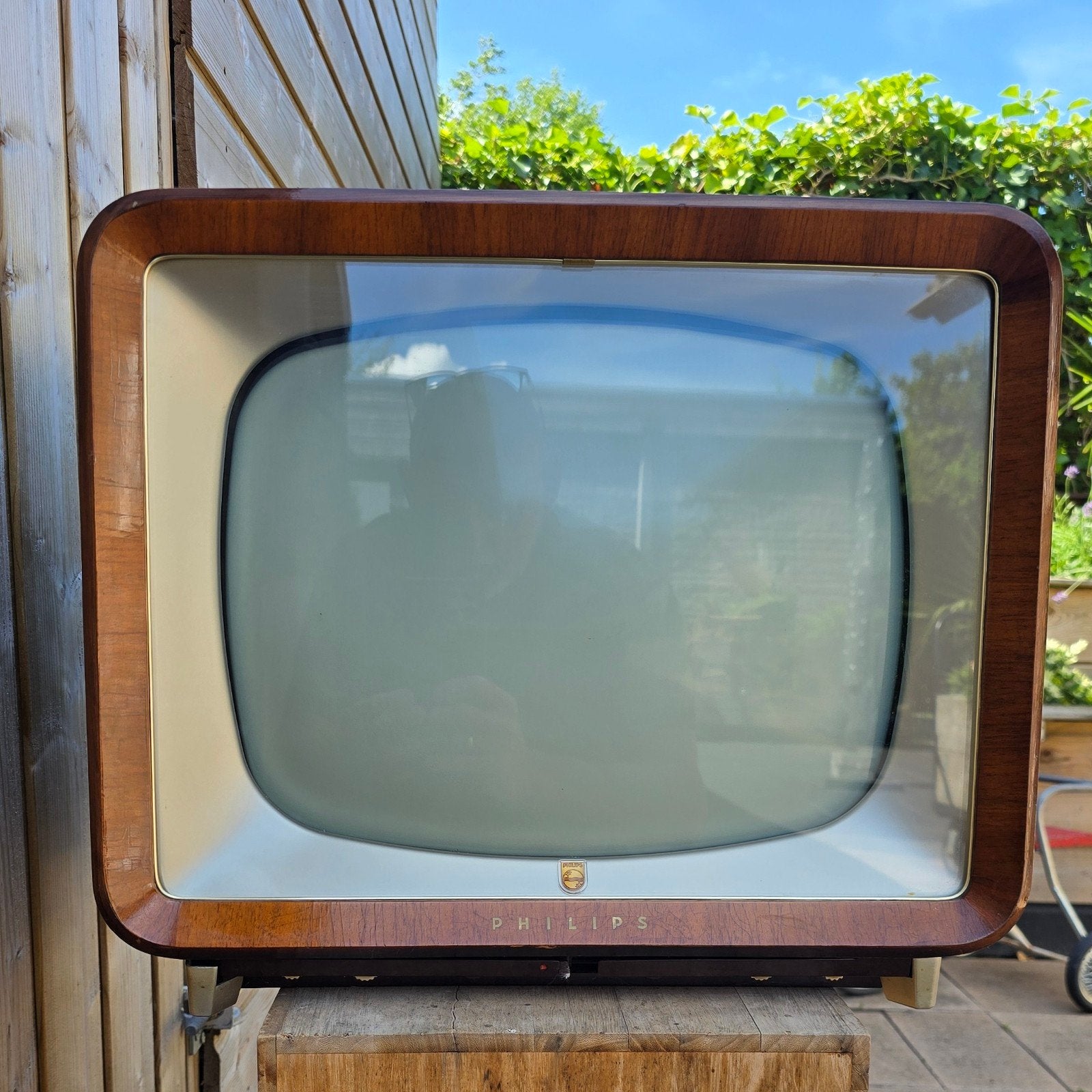 Vintage Philips TV Type 17TX 180 U/19 - Jaren '50 Design, Ophalen, Gebruikt, Minder dan 40 cm, Philips