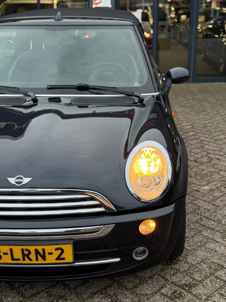 Mini Mini 1.6 Cooper Park Lane Cabrui|Leer|Stoelvw|Automaat!, Auto's, Mini, Gebruikt, 4 cilinders, 116 pk, Zwart