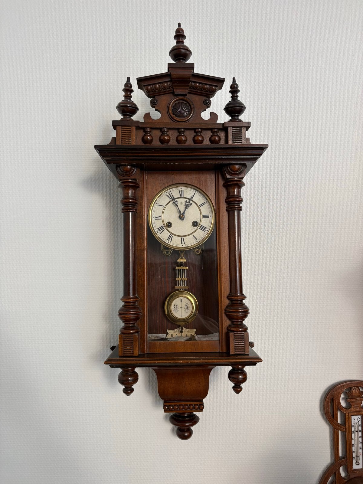 Antieke Regulateur Wandklok - Prachtig Houten Design, Ophalen