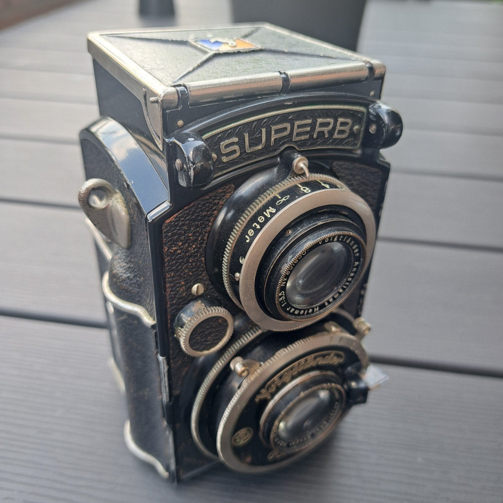 Voigtländer Superb TLR camera - Vintage (1933-1938), Audio, Tv en Foto, Fotocamera's Analoog, Ophalen of Verzenden, Gebruikt, Spiegelreflex