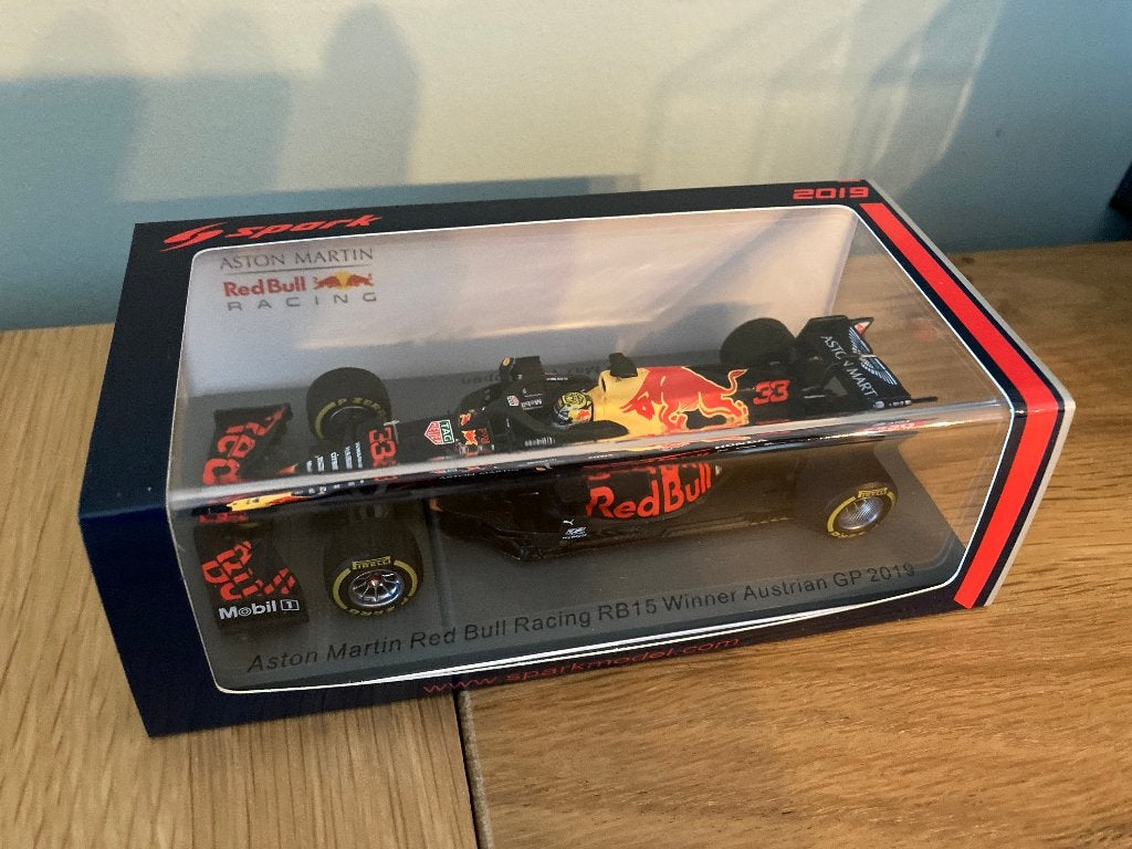 ✅ Max Verstappen 1:43 Oostenrijk 2019 win RB15 Spark S6088, Ophalen of Verzenden, Nieuw, Formule 1