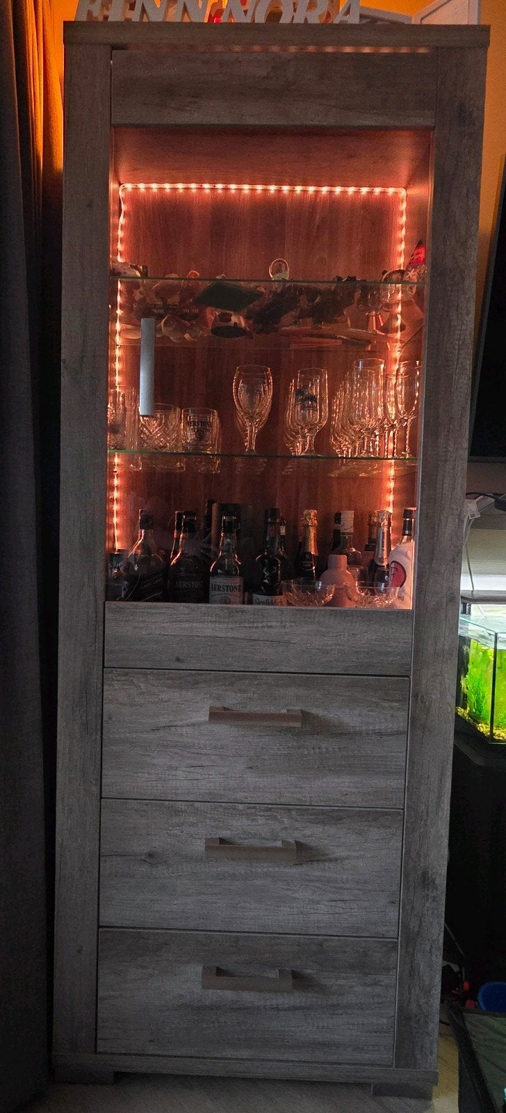 Pronto wonen vitrinekast Moritz, Ophalen, Gebruikt, Met deur(en), Glas