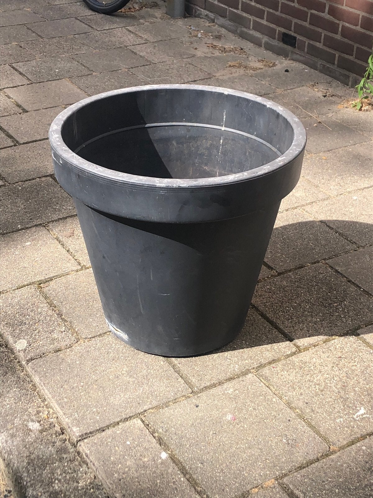 Grote Plantepot grijs, Ophalen, Kunststof, Gebruikt, Minder dan 60 cm