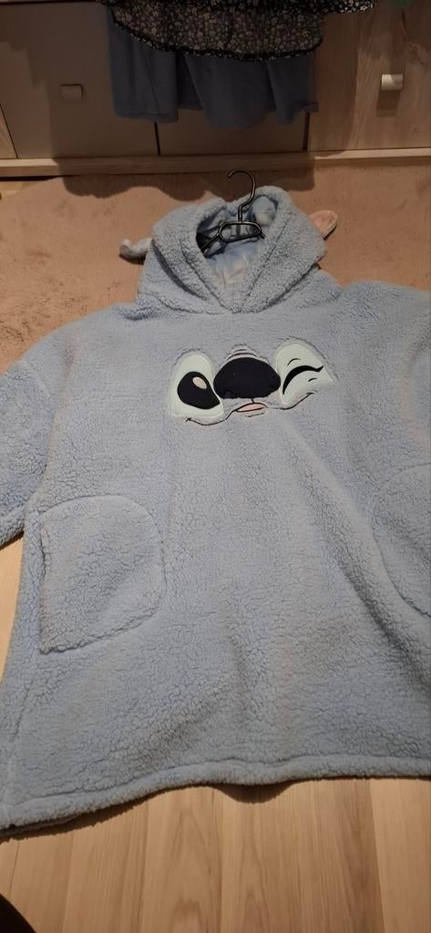Stitch Snuddie - Comfortabele Oversized Hoodie, Disney, Blauw, Zo goed als nieuw, Ophalen
