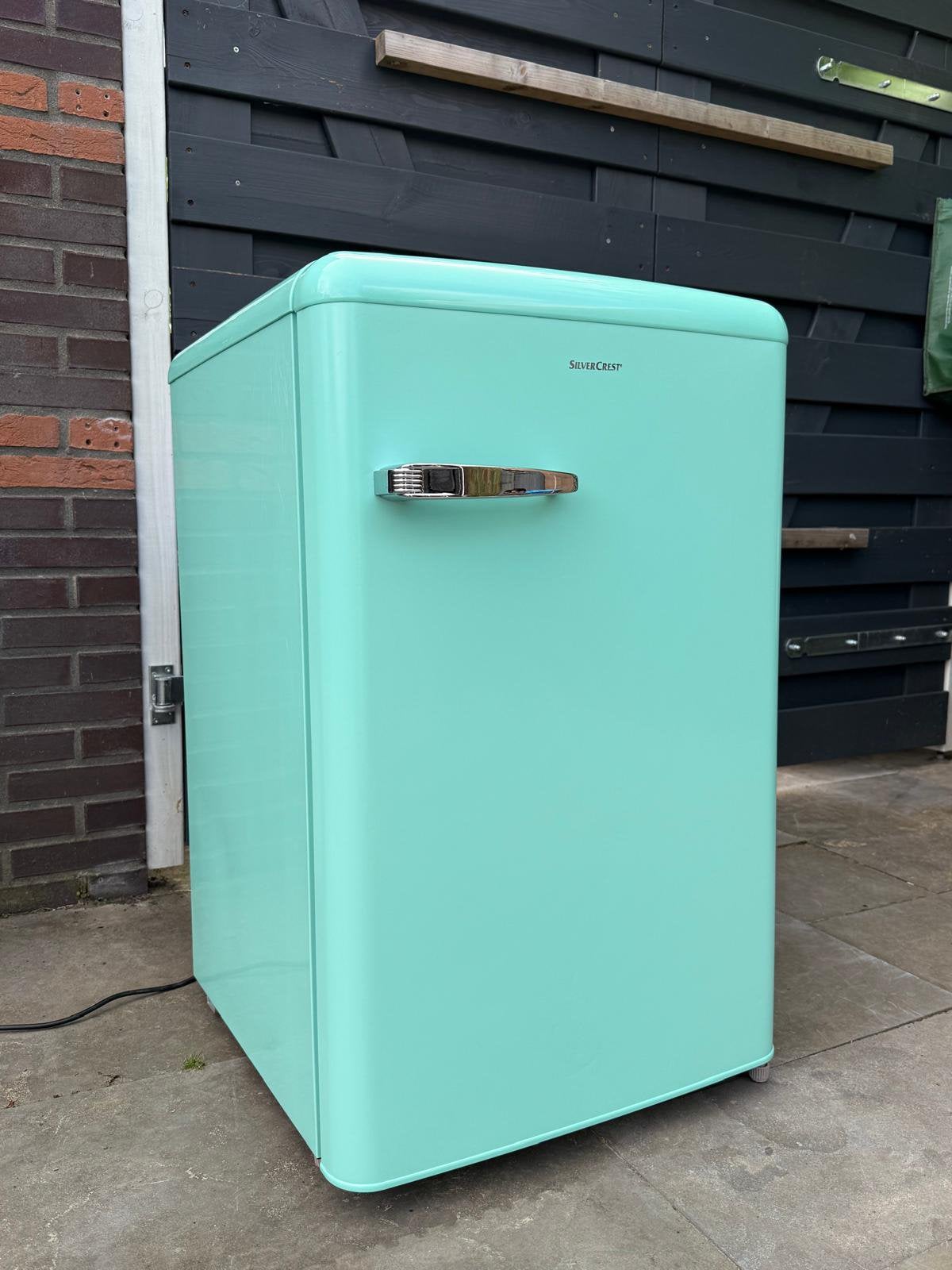 SilverCrest Retro Koelkast Mintgroen - 121L - 2018, Ophalen, Zonder vriesvak, 100 tot 150 liter, Zo goed als nieuw