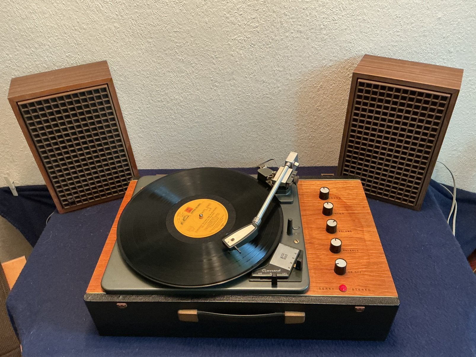 vintage GERRARD met versterker en speakers, Platenspeler, Ophalen, Overige merken, Gebruikt