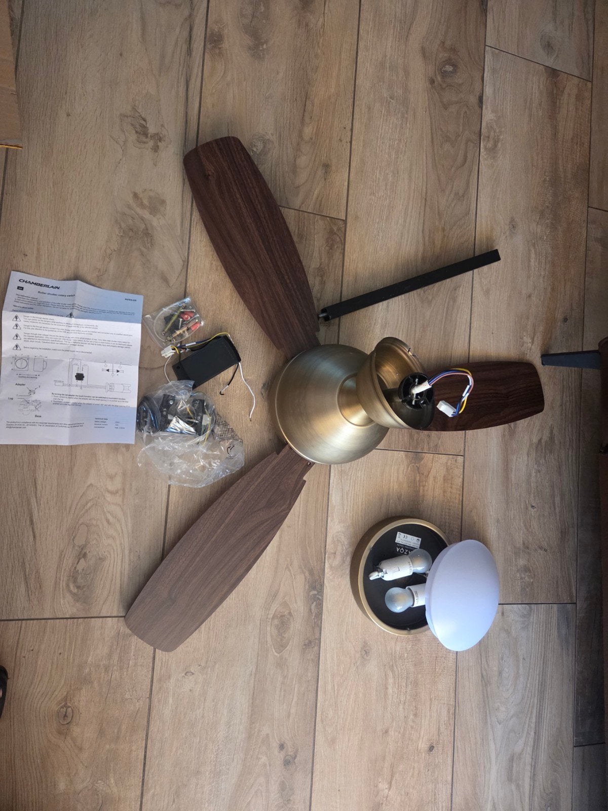 Plafondventilator met verlichting en afstandsbediening, Ophalen of Verzenden, Plafondventilator