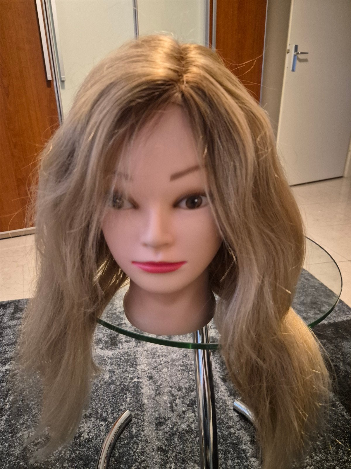 haarwerk pruik lace wig echt haar, Verzenden, Zo goed als nieuw, Pruik of Haarverlenging