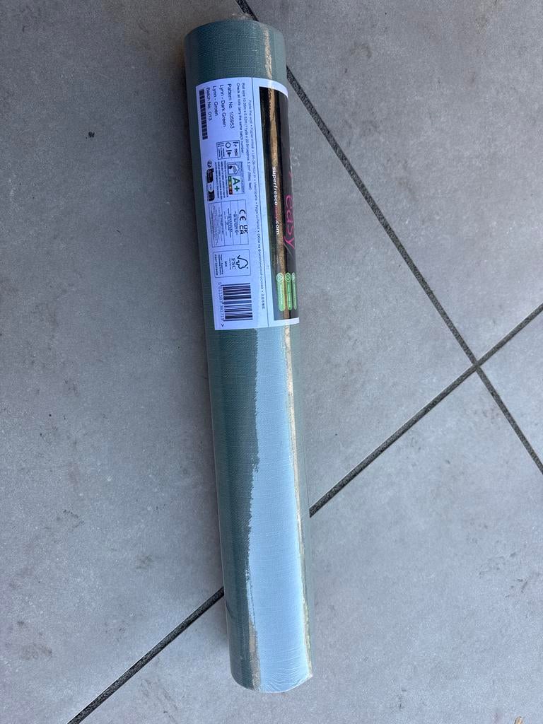 Superfresco Easy Behang - Groen/Grijs, Ophalen of Verzenden, Minder dan 10 m², Groen