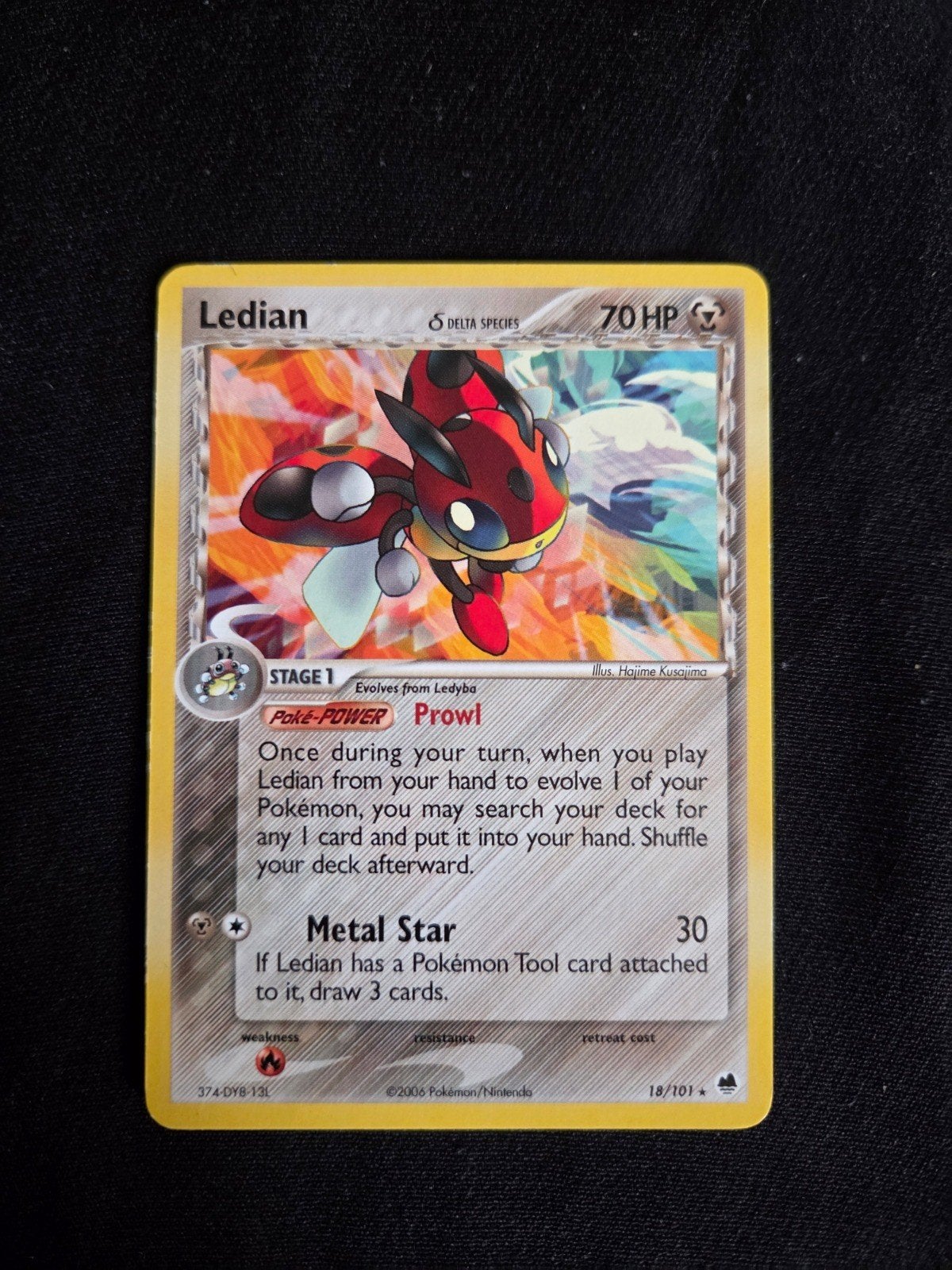 Ledian (Delta Species) Rare EX Dragon Frontiers 18/101 LP, Ophalen of Verzenden, Gebruikt
