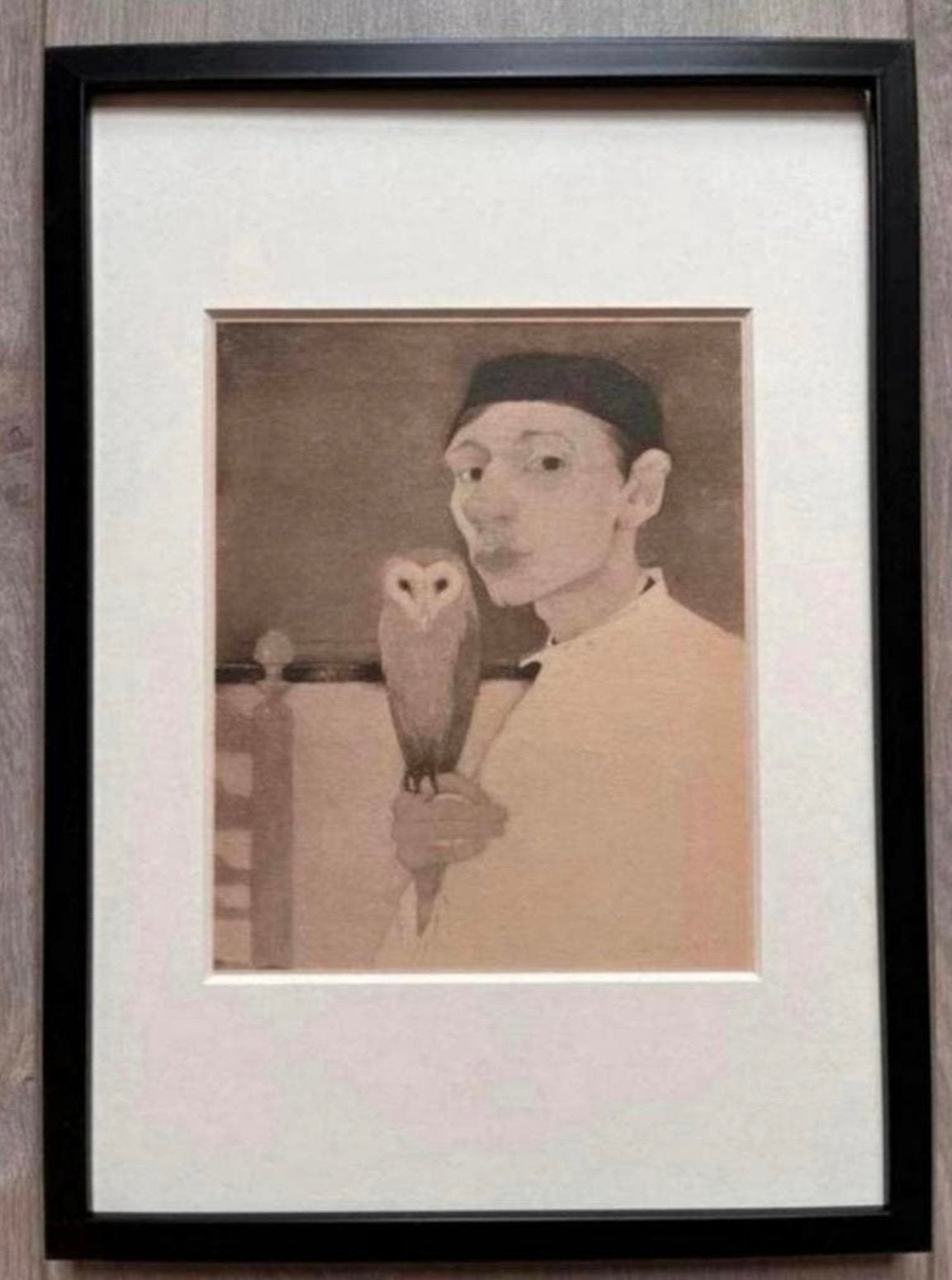 Jan Mankes 1889-1920 / Heliogravure Zelfportret met Uil 1923, Antiek en Kunst, Gesigneerd, Verzenden, Gravure, 32 cm