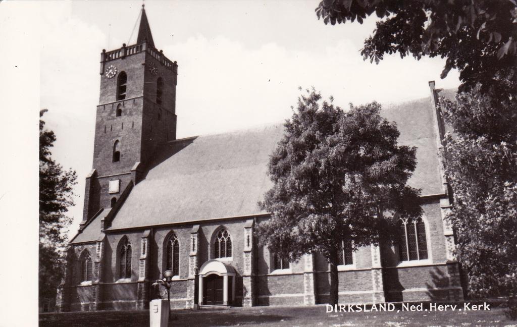 00923 Dirksland - Ned. Herv. kerk, Verzamelen, Ansichtkaarten | Nederland, Ongelopen, Zuid-Holland, 1960 tot 1980, Verzenden