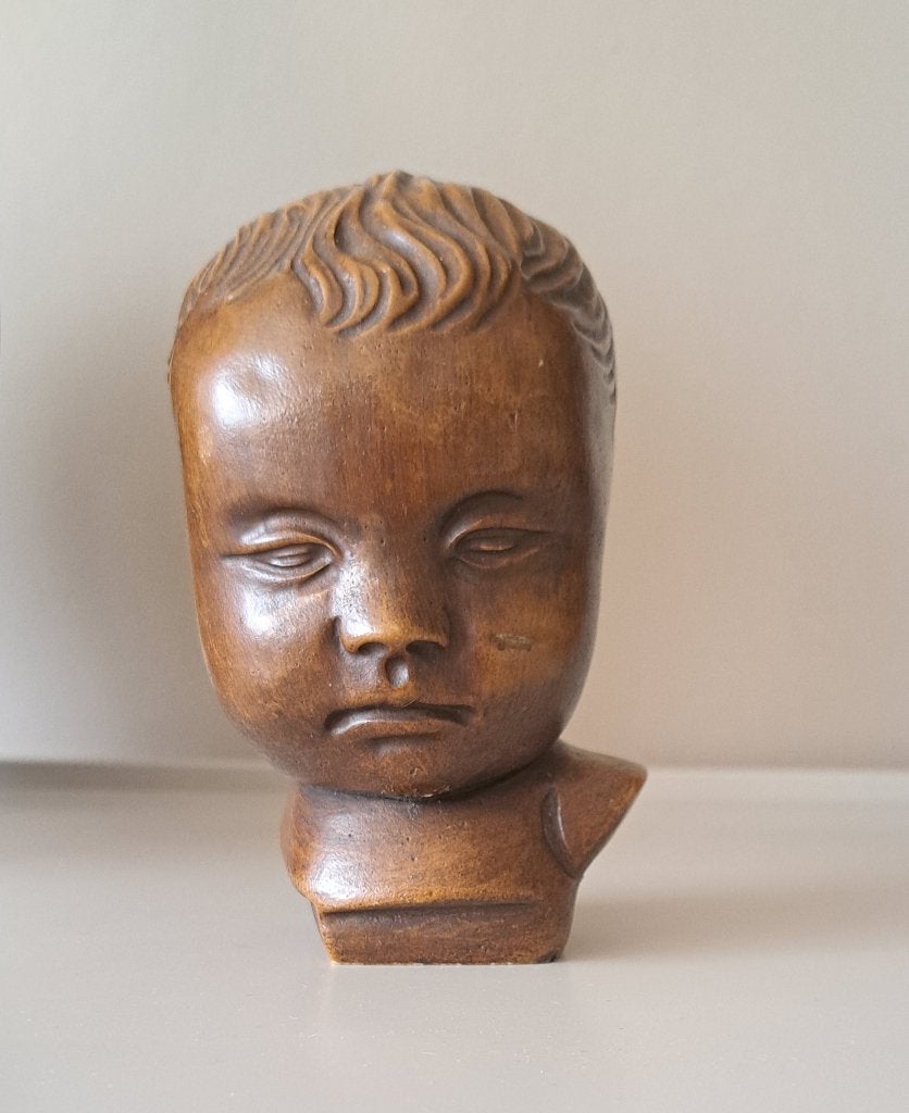 Kinderkopje gemaakt door Atelier Paridon Amsterdam 1950-1960, Minder dan 20 cm, Ophalen of Verzenden, Beeld, Europa