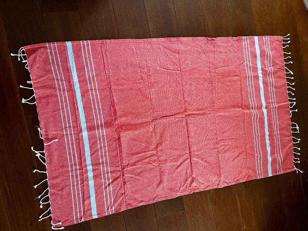 Hamamdoek, 100 x 170 cm, Ophalen of Verzenden, Nieuw, Rood, Handdoek