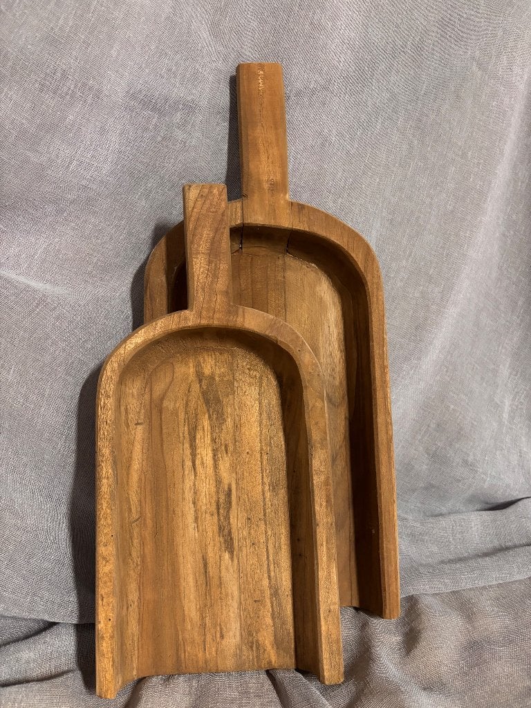 Houten schep/lepel - set van 2, Ophalen of Verzenden, Zo goed als nieuw