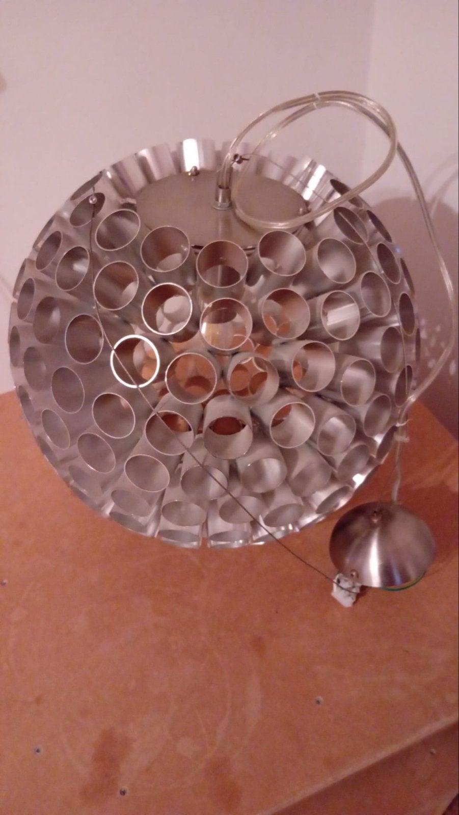 Discobal Hanglamp 40 cm - Unieke Sfeerverlichting, Ophalen, Zo goed als nieuw, Metaal, Vintage