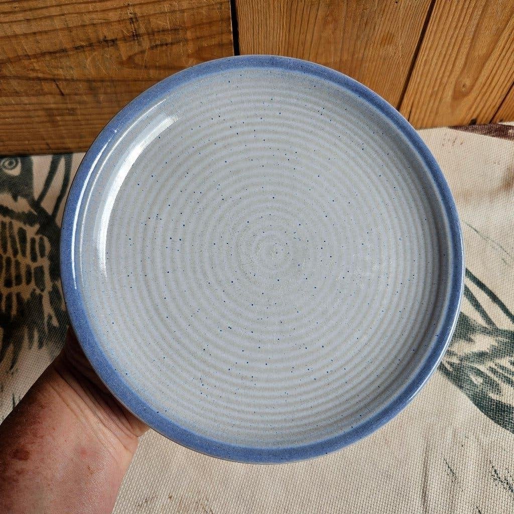 Gerzit West Germany ontbijtbord blauw | per stuk, Vintage, Ophalen of Verzenden, Zo goed als nieuw, Aardewerk
