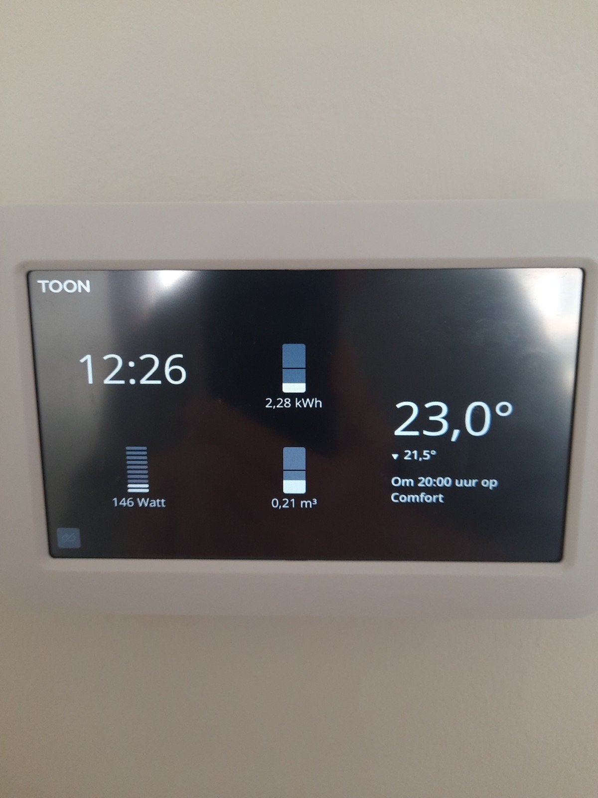 Toon slimme thermostaat van Eneco, compleet in doos, Doe-het-zelf en Verbouw, Ophalen of Verzenden