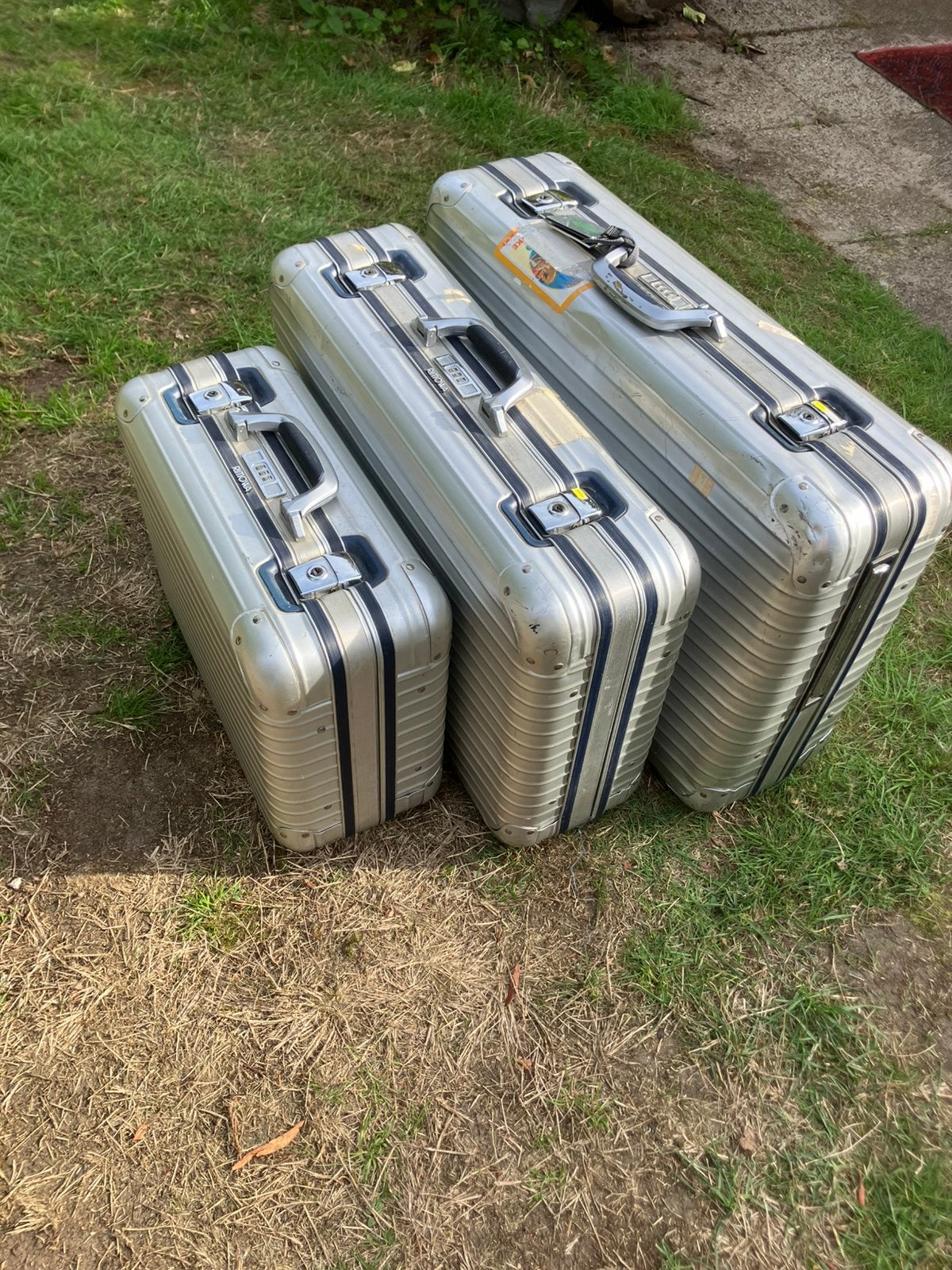 Originele Set Vintage Rimowa Aluminium Koffers (3 stuks), Ophalen, Gebruikt
