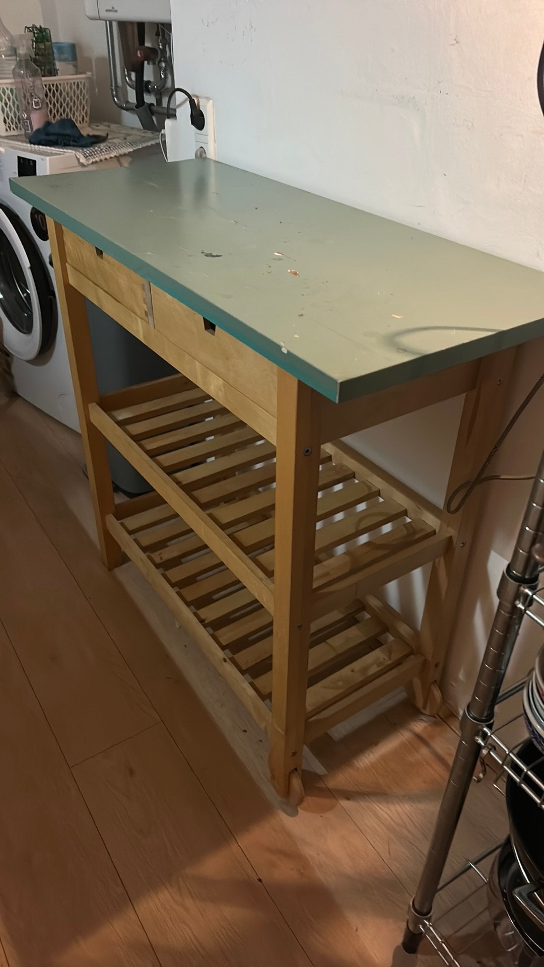 Houten keukentrolley IKEA FÖRHÖJA, Huis en Inrichting, Ophalen, Zo goed als nieuw