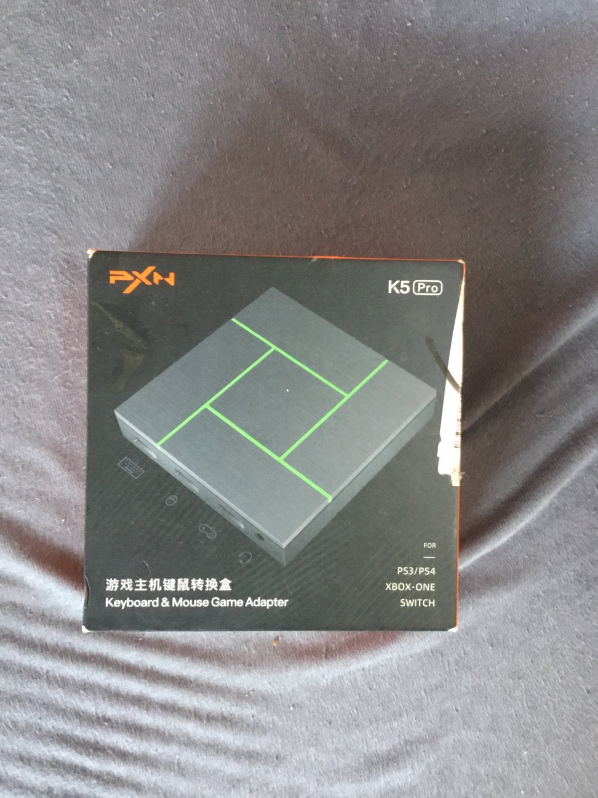 PXN K5 Pro Keyboard & Muis Game Adapter voor Consoles, Zo goed als nieuw, Adapter, RGB verlichting, Overige merken