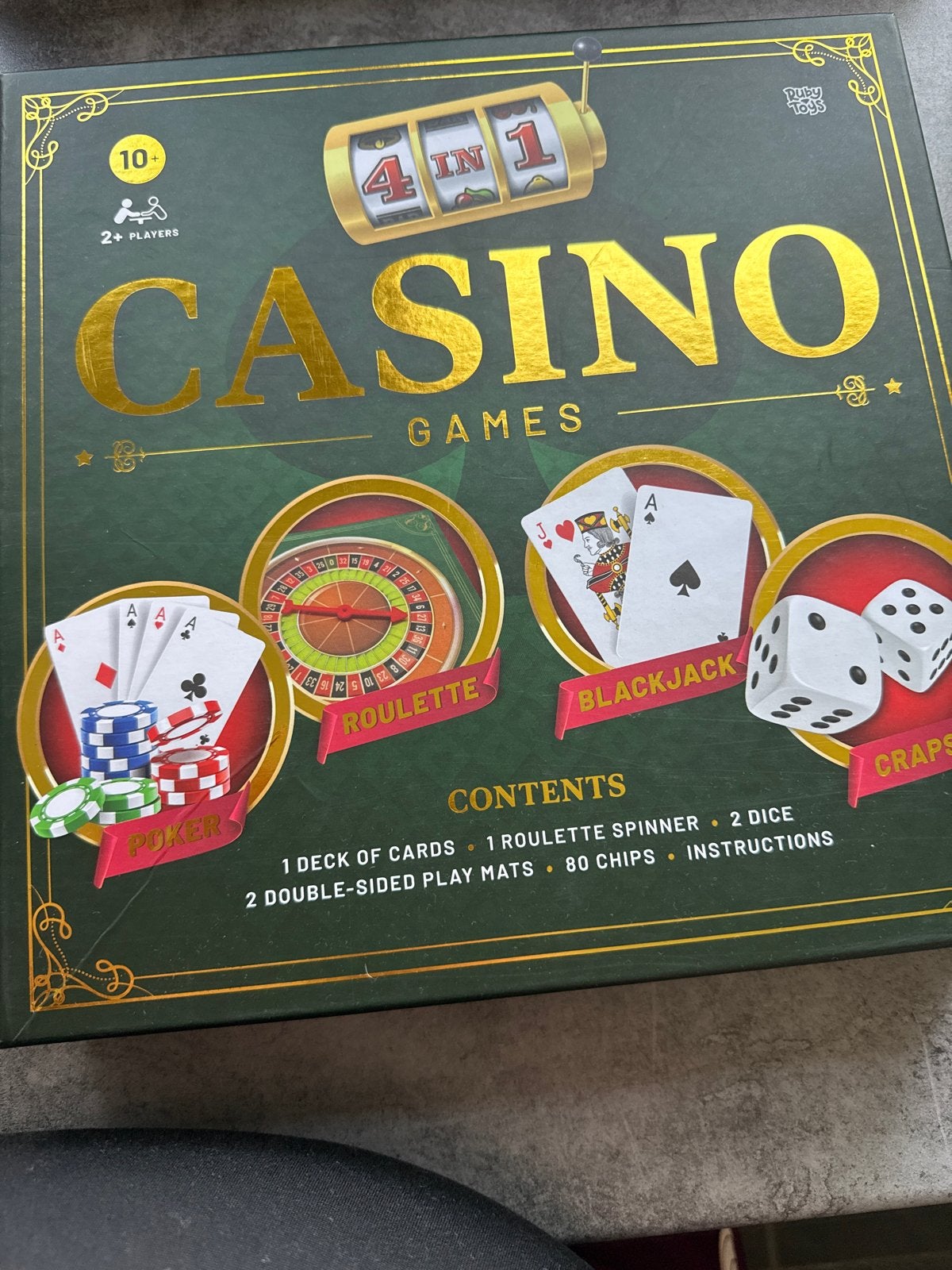 Casino Spellen Set - Poker, Roulette, Blackjack, Craps, Een of twee spelers, Ophalen of Verzenden, Nieuw