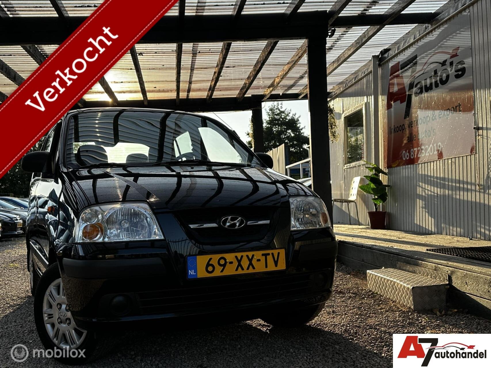 Hyundai Atos 1.1i Nieuwe APK, Auto's, Hyundai, Voorwielaandrijving, 31 €/maand, 4 cilinders, Zwart