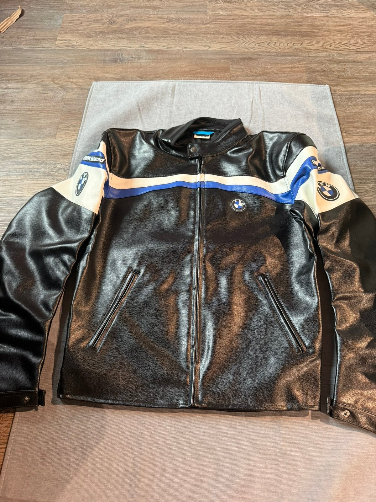 BMW Racing Motorjas (Maat L) Leder Look, Motoren, Kleding | Motorkleding, Ophalen of Verzenden, Nieuw met kaartje, Heren, Jas | leer