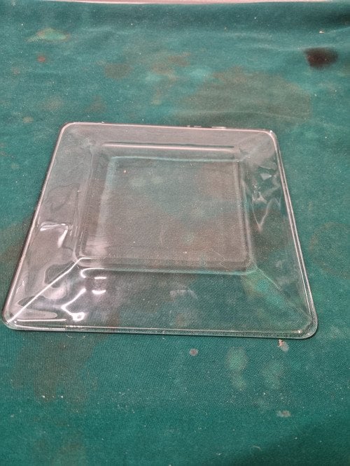 schaal bord glas vierkant, Ophalen of Verzenden, 'T Olde Gre-j, Info@toldegrej.nl, Endepoelstraat 20f Didam