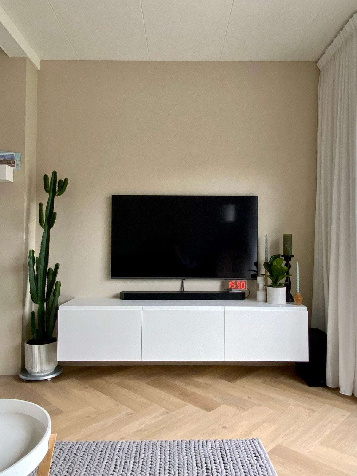 TV meubel Bestå (Ikea), Ophalen, 150 tot 200 cm, Scandinavisch, Zo goed als nieuw