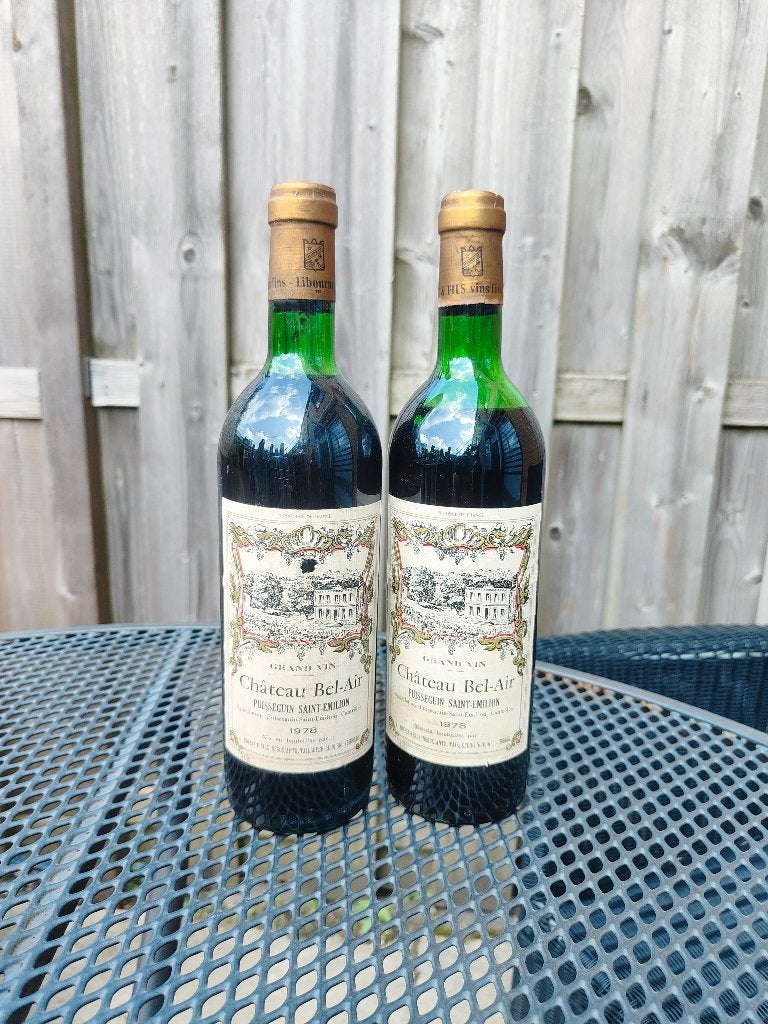 Chateau Bela-Air Puisseguin Saint Emilion Grand vin1973 1978, Frankrijk, Nieuw, Ophalen of Verzenden, Rode wijn