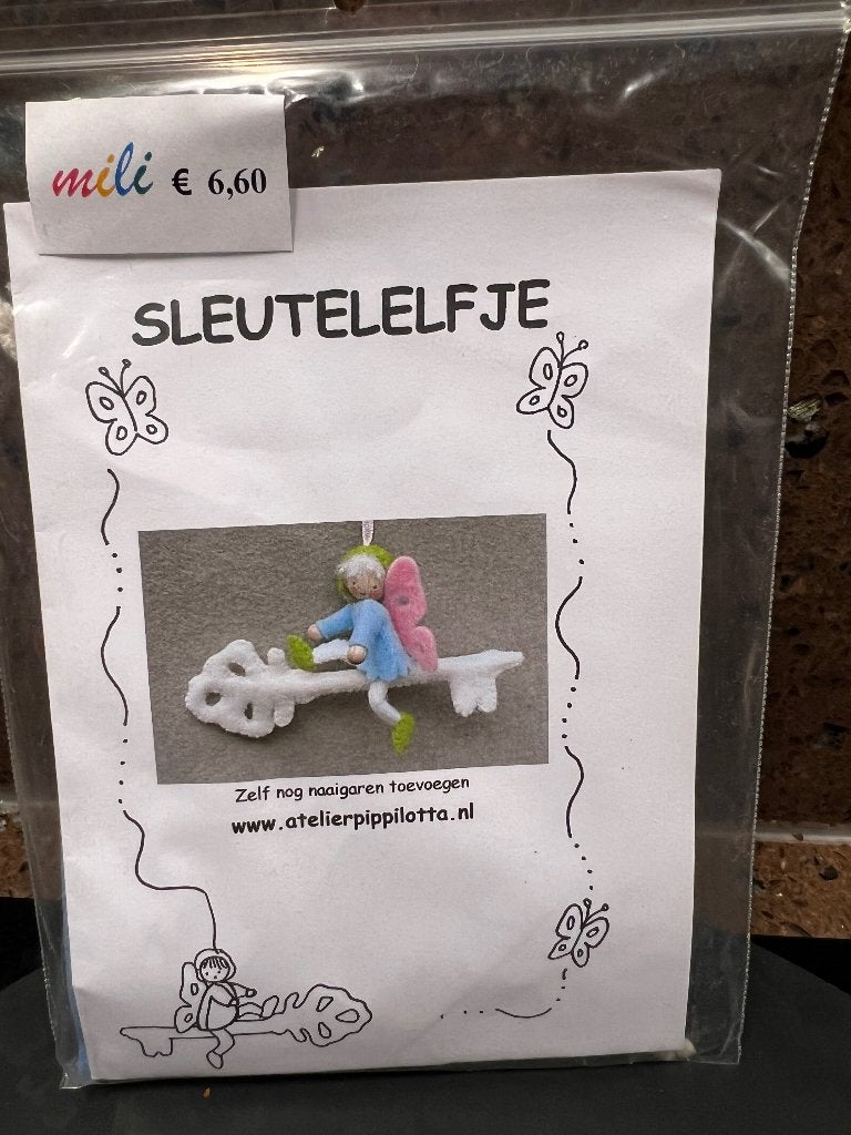 Sleutelelfje Viltpakket, Ophalen of Verzenden, Nieuw, Figuurtje(s), Wolvilt